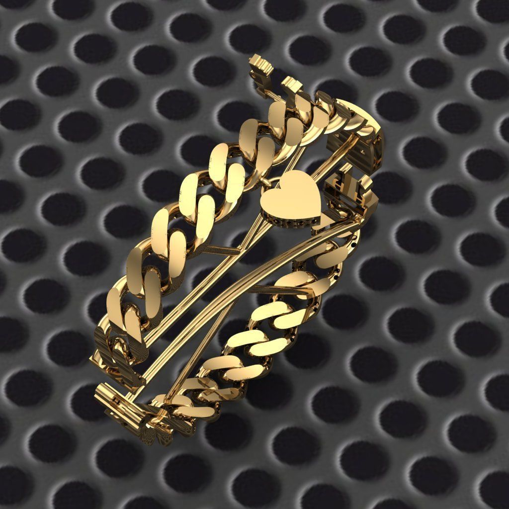 10 MM CUBAN LINK CHAIN FOR BRACELET 3D print model_1