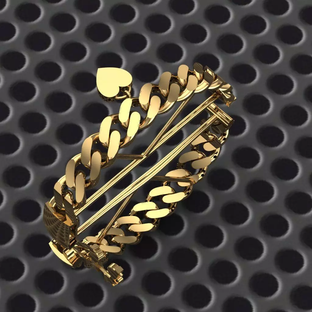 10 MM CUBAN LINK CHAIN FOR BRACELET 3D print model_0