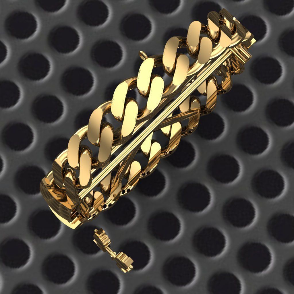 10 MM CUBAN LINK CHAIN FOR BRACELET 3D print model_1
