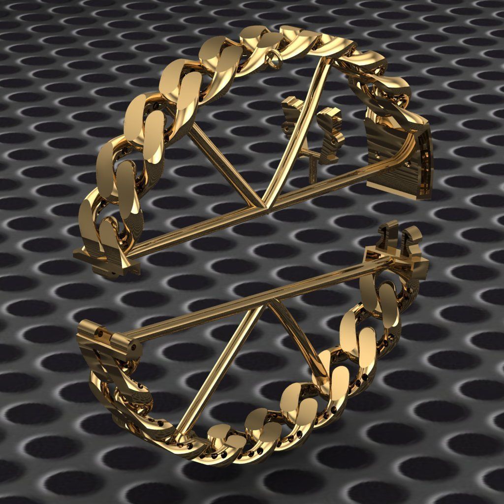 10 MM CUBAN LINK CHAIN FOR BRACELET 3D print model_3