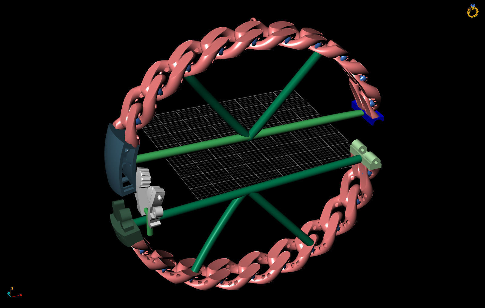 10 MM CUBAN LINK CHAIN FOR BRACELET 3D print model_5