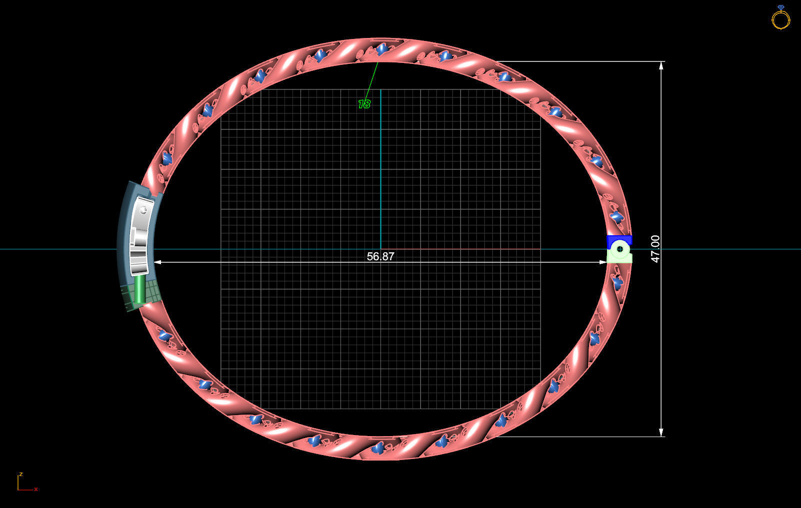 10 MM CUBAN LINK CHAIN FOR BRACELET 3D print model_8