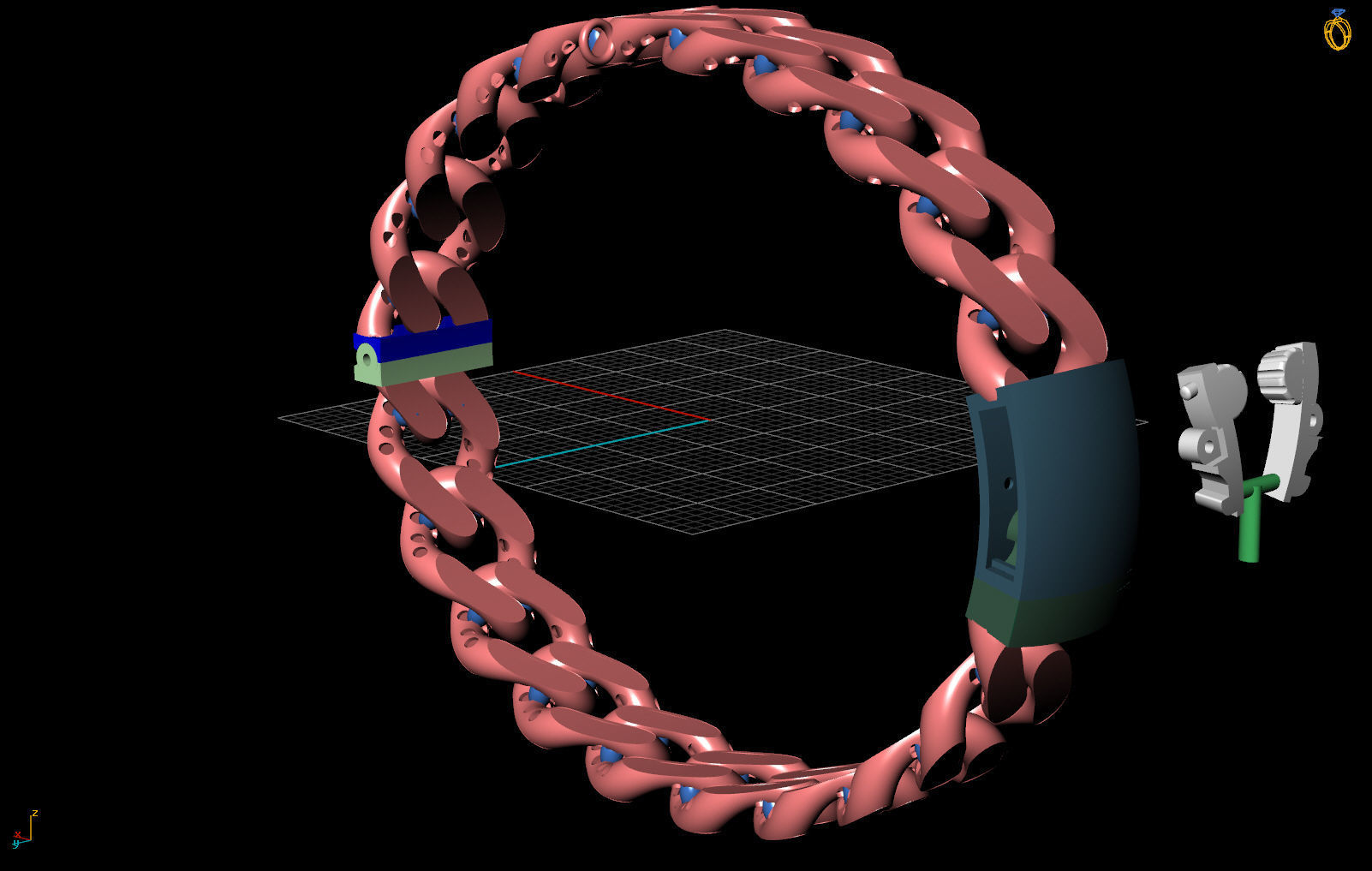 10 MM CUBAN LINK CHAIN FOR BRACELET 3D print model_10