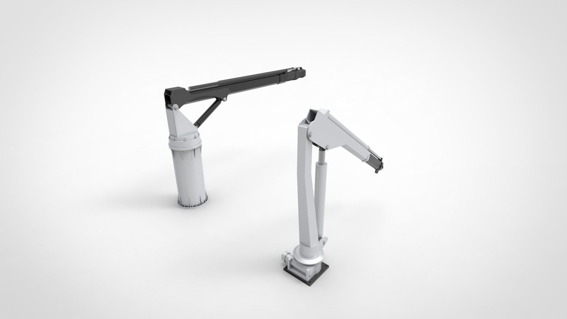 deck crane ship 3D model_2