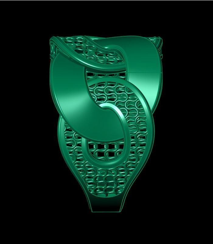 cuban chain  nest ring  3D print model_16