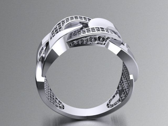 cuban chain  nest ring  3D print model_8