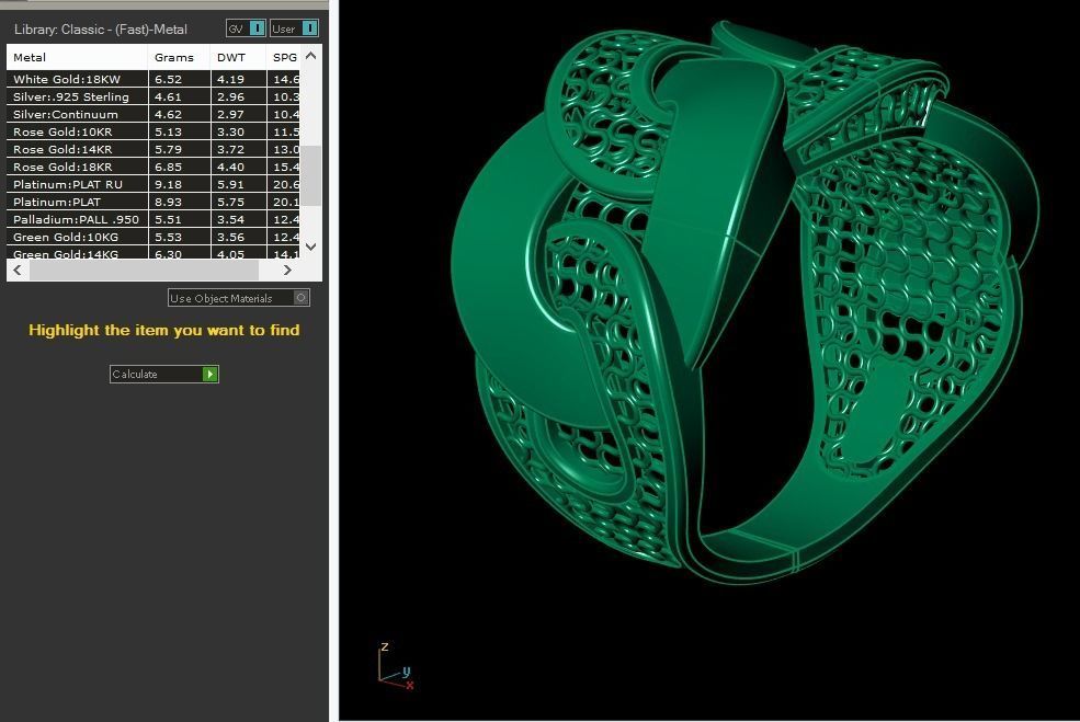 cuban chain  nest ring  3D print model_14