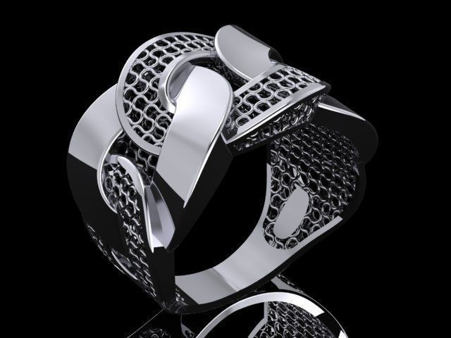cuban chain  nest ring  3D print model_10