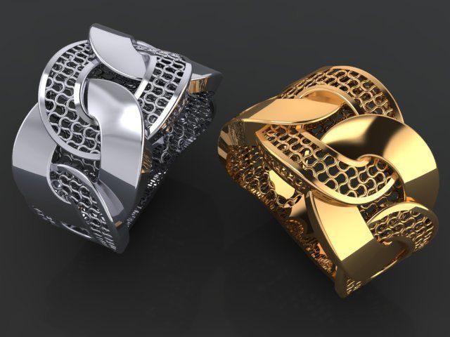 cuban chain  nest ring  3D print model_12