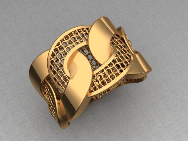 cuban chain  nest ring  3D print model_3