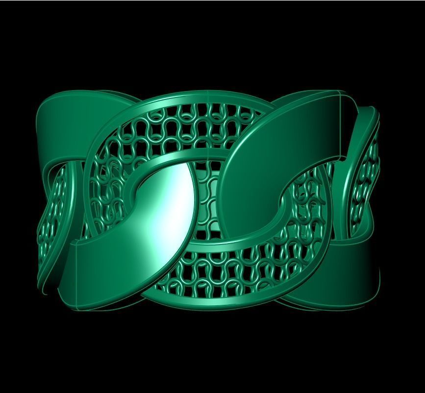 cuban chain  nest ring  3D print model_15