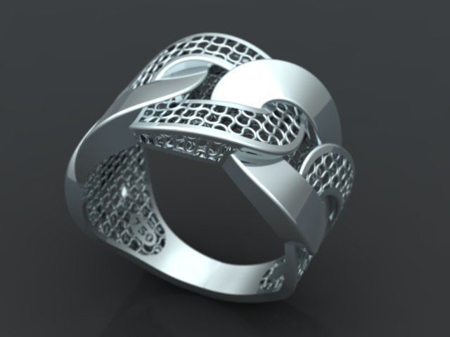 cuban chain  nest ring  3D print model_7