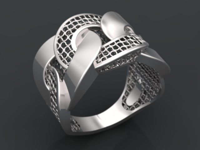 cuban chain  nest ring  3D print model_6