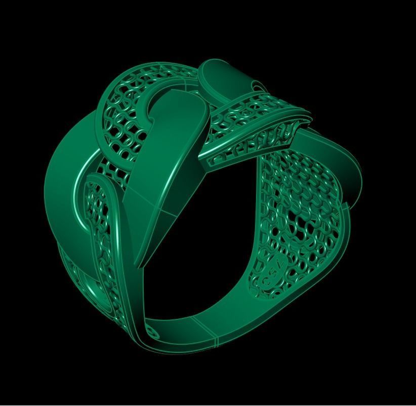 cuban chain  nest ring  3D print model_18