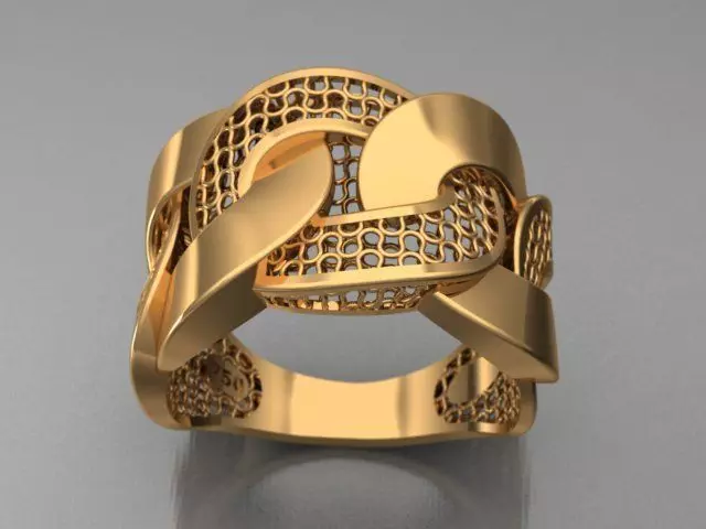 cuban chain  nest ring  3D print model_0