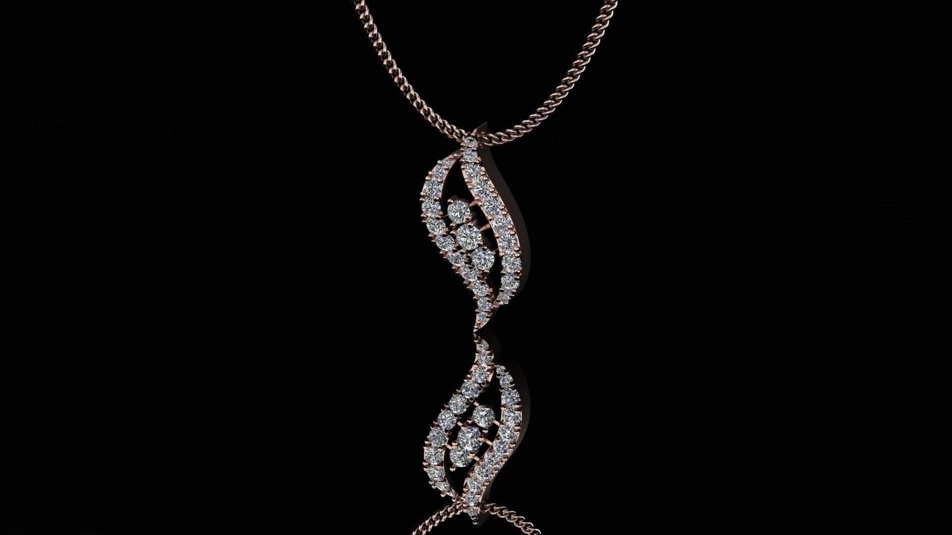  DAIMOND BEAUTIFULL PENDANT 3D print model_2