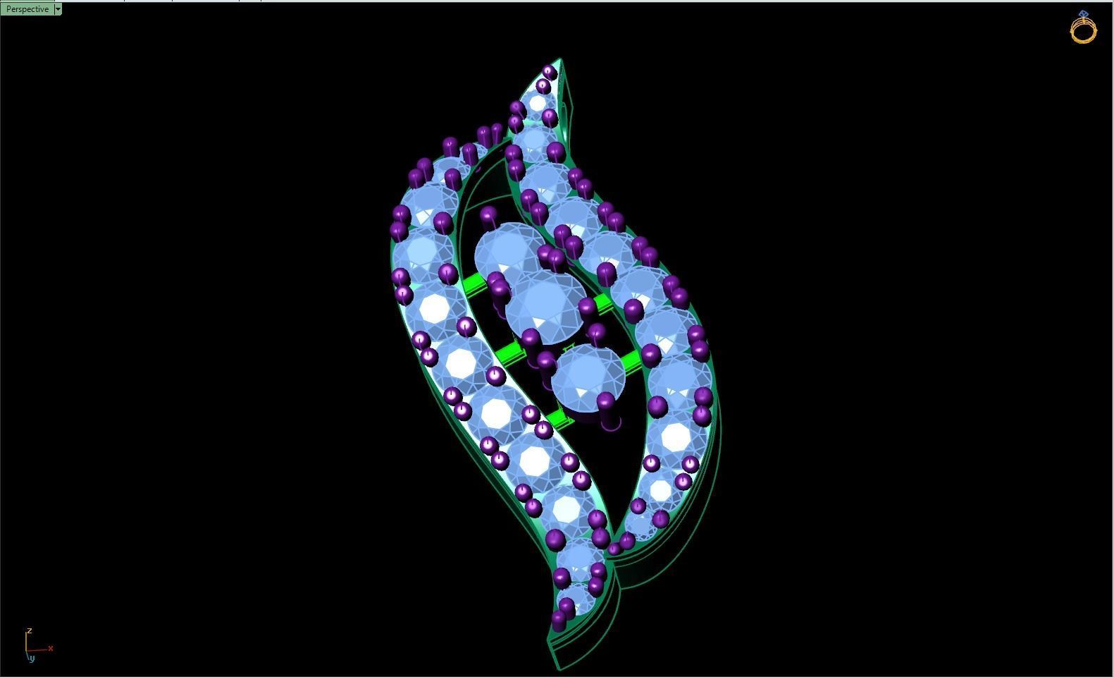  DAIMOND BEAUTIFULL PENDANT 3D print model_12