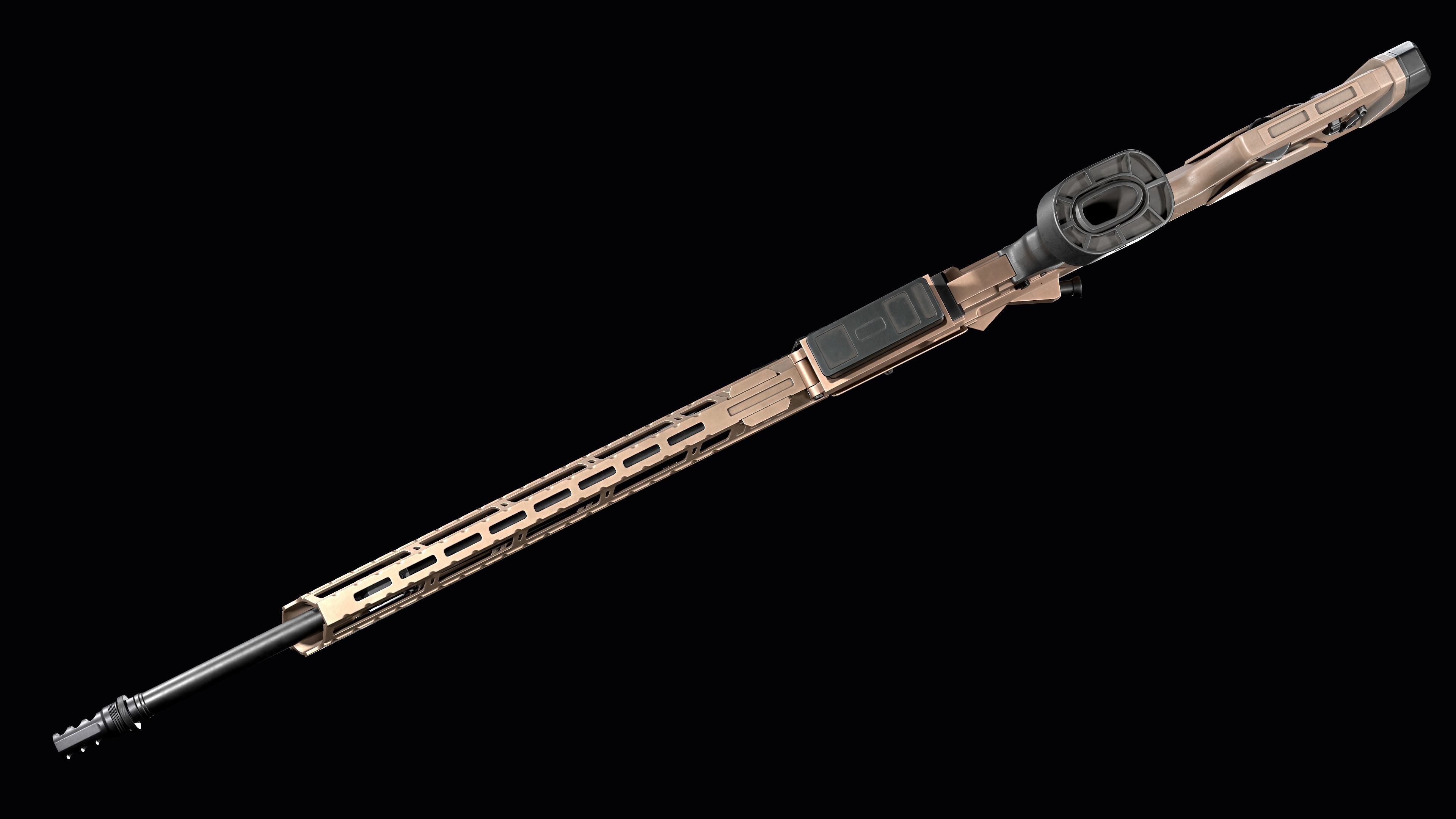 Modular Sniper Rifle MK 18 Mjolnir  Low-poly 3D model_9