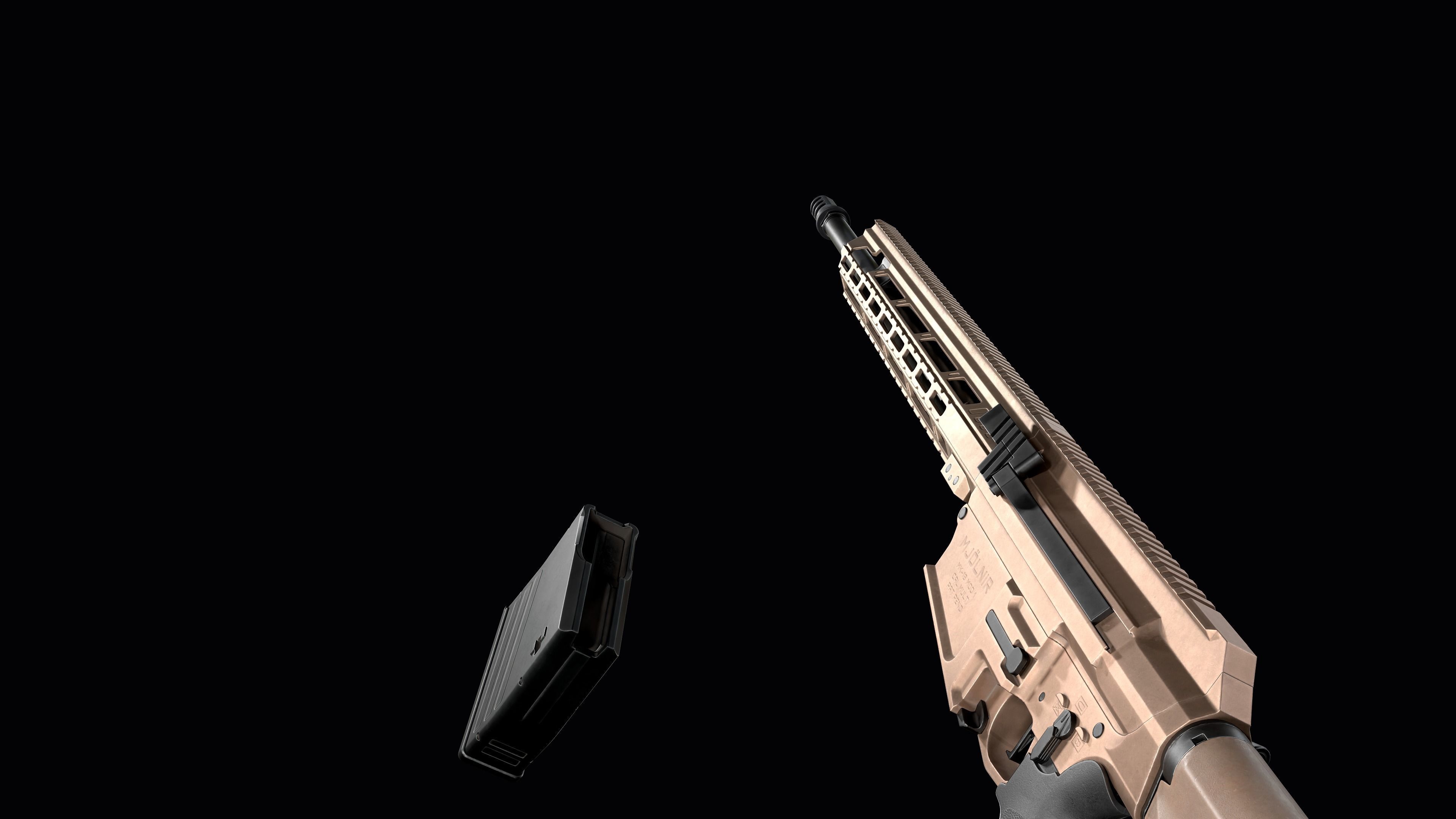 Modular Sniper Rifle MK 18 Mjolnir  Low-poly 3D model_20