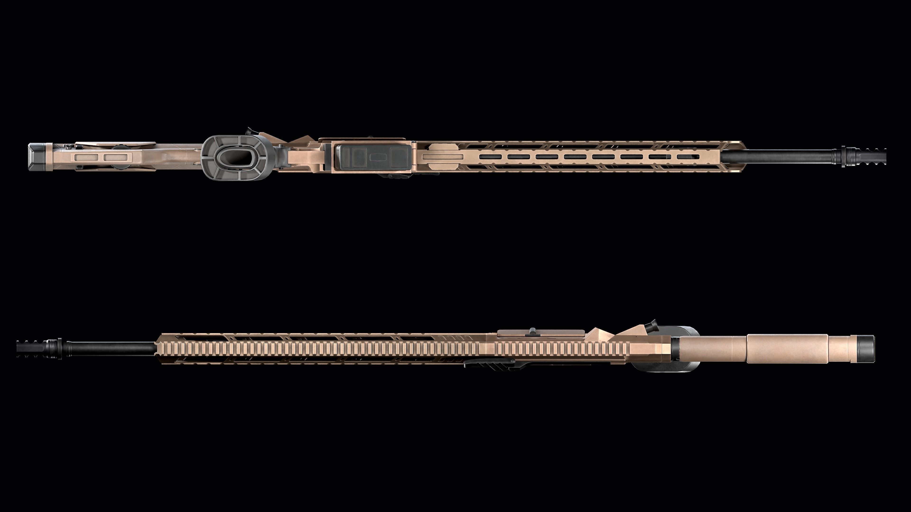 Modular Sniper Rifle MK 18 Mjolnir  Low-poly 3D model_26
