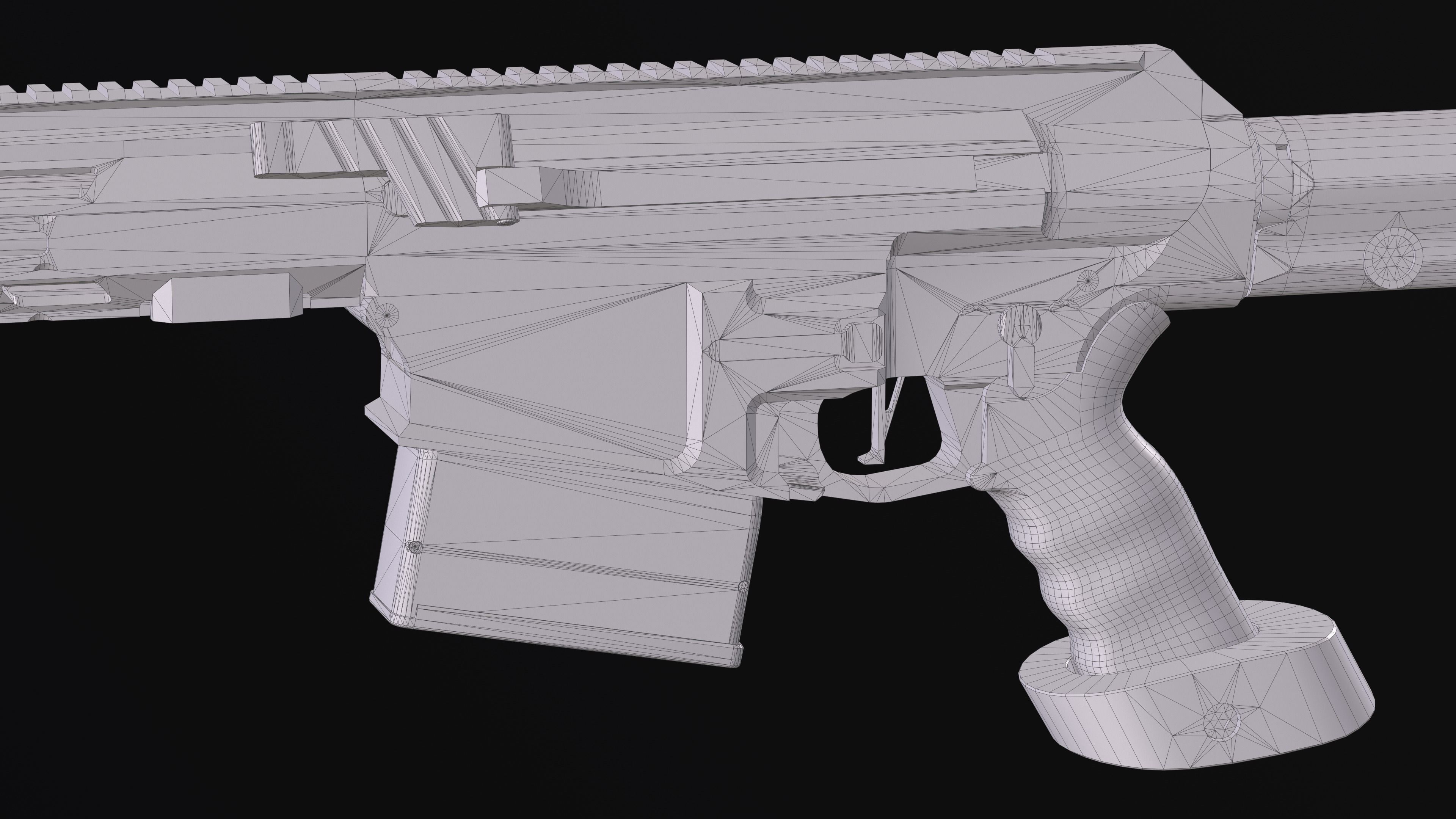 Modular Sniper Rifle MK 18 Mjolnir  Low-poly 3D model_34