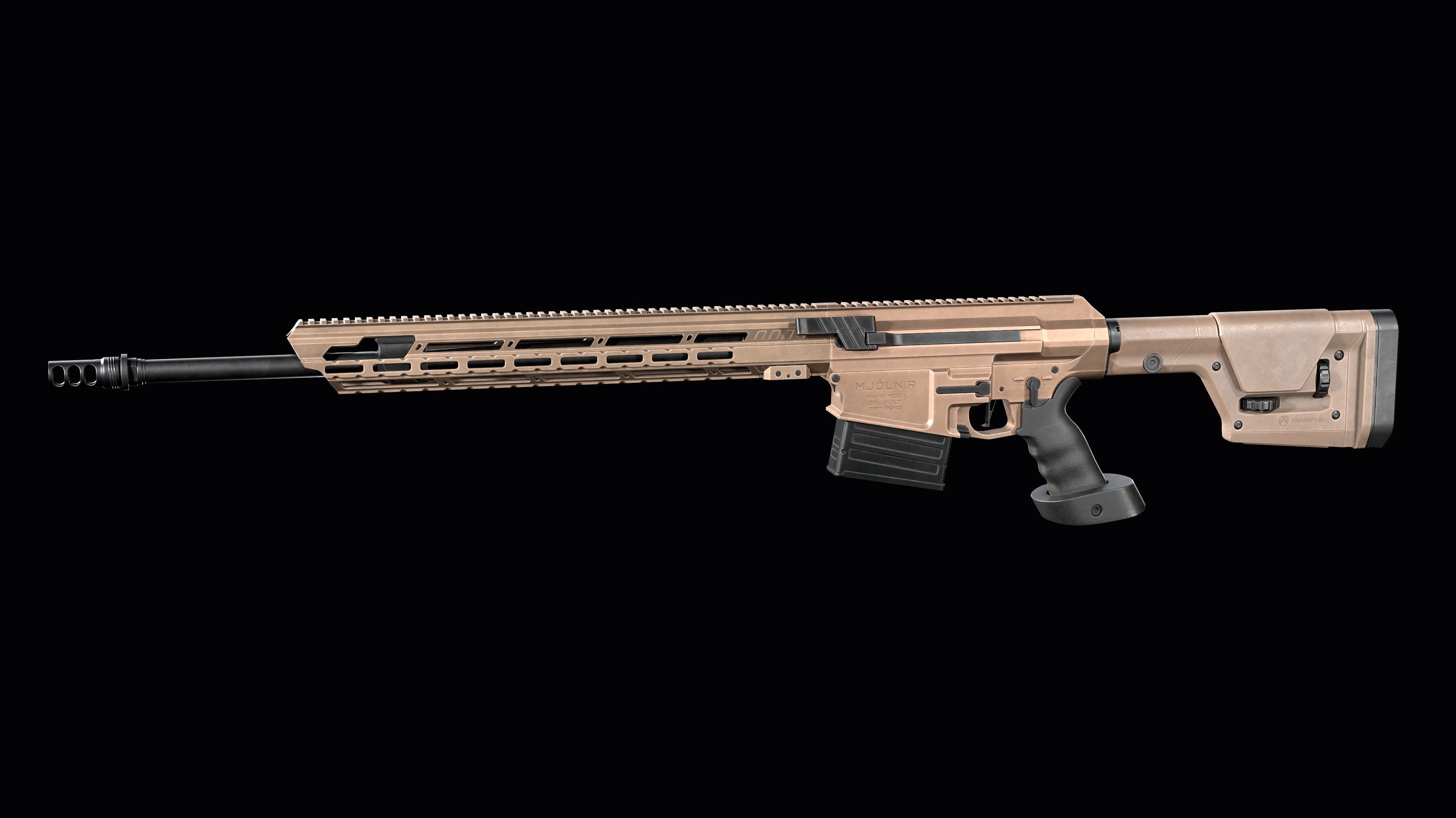 Modular Sniper Rifle MK 18 Mjolnir  Low-poly 3D model_5