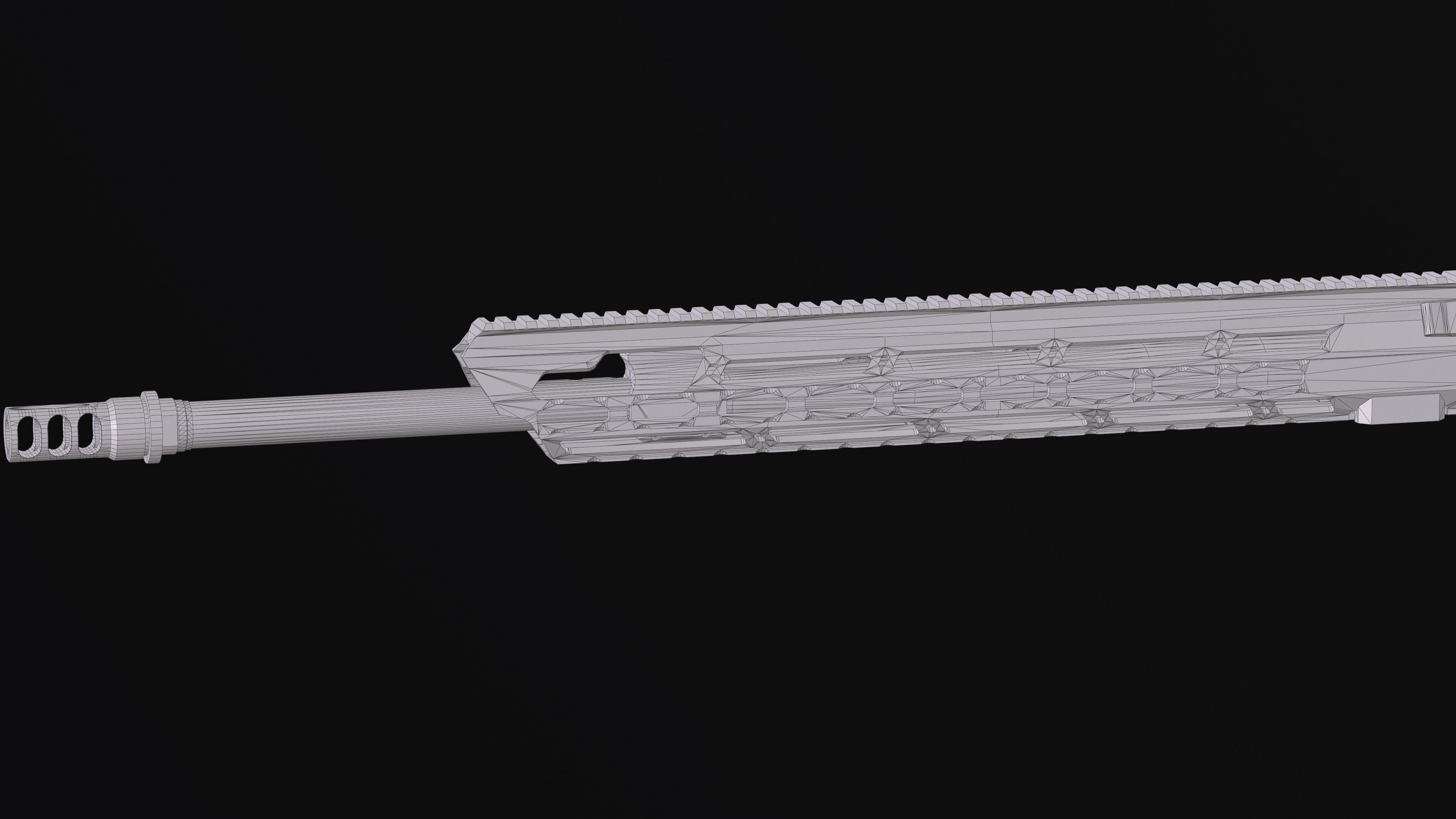 Modular Sniper Rifle MK 18 Mjolnir  Low-poly 3D model_31
