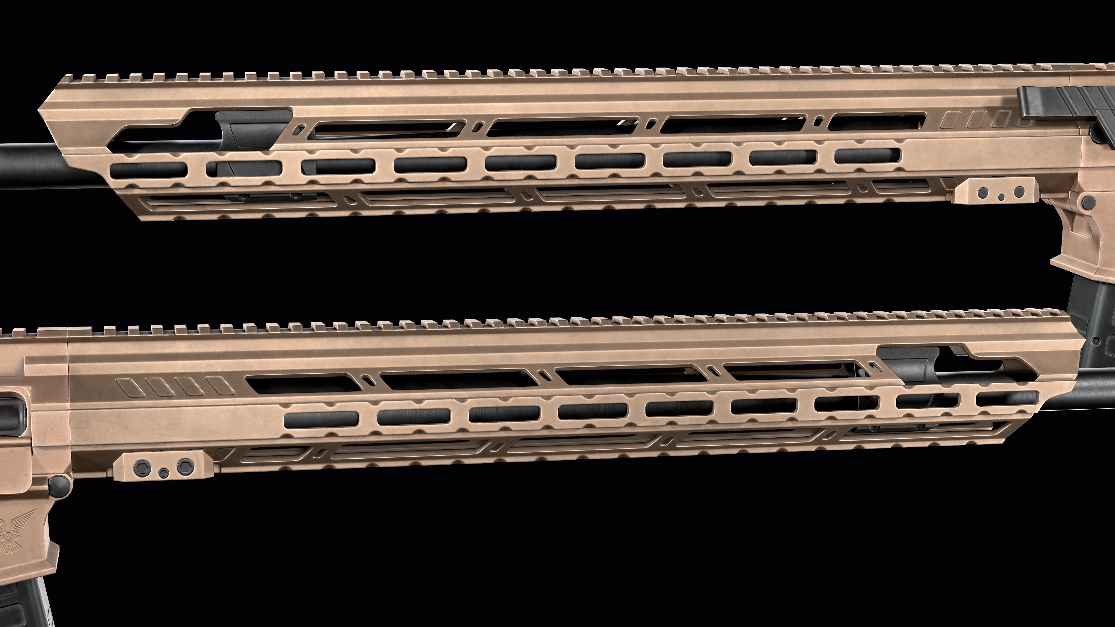 Modular Sniper Rifle MK 18 Mjolnir  Low-poly 3D model_13