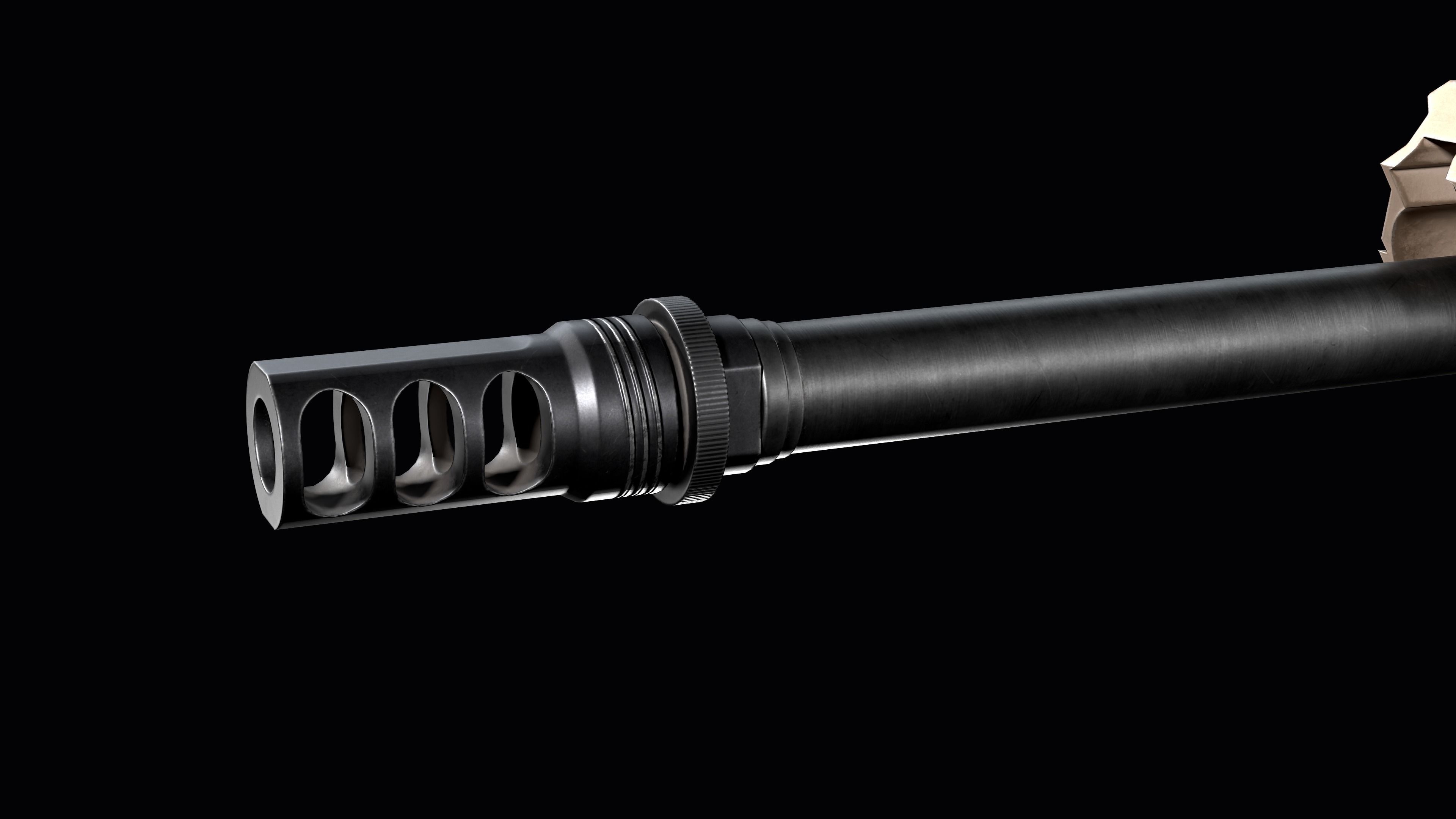 Modular Sniper Rifle MK 18 Mjolnir  Low-poly 3D model_17