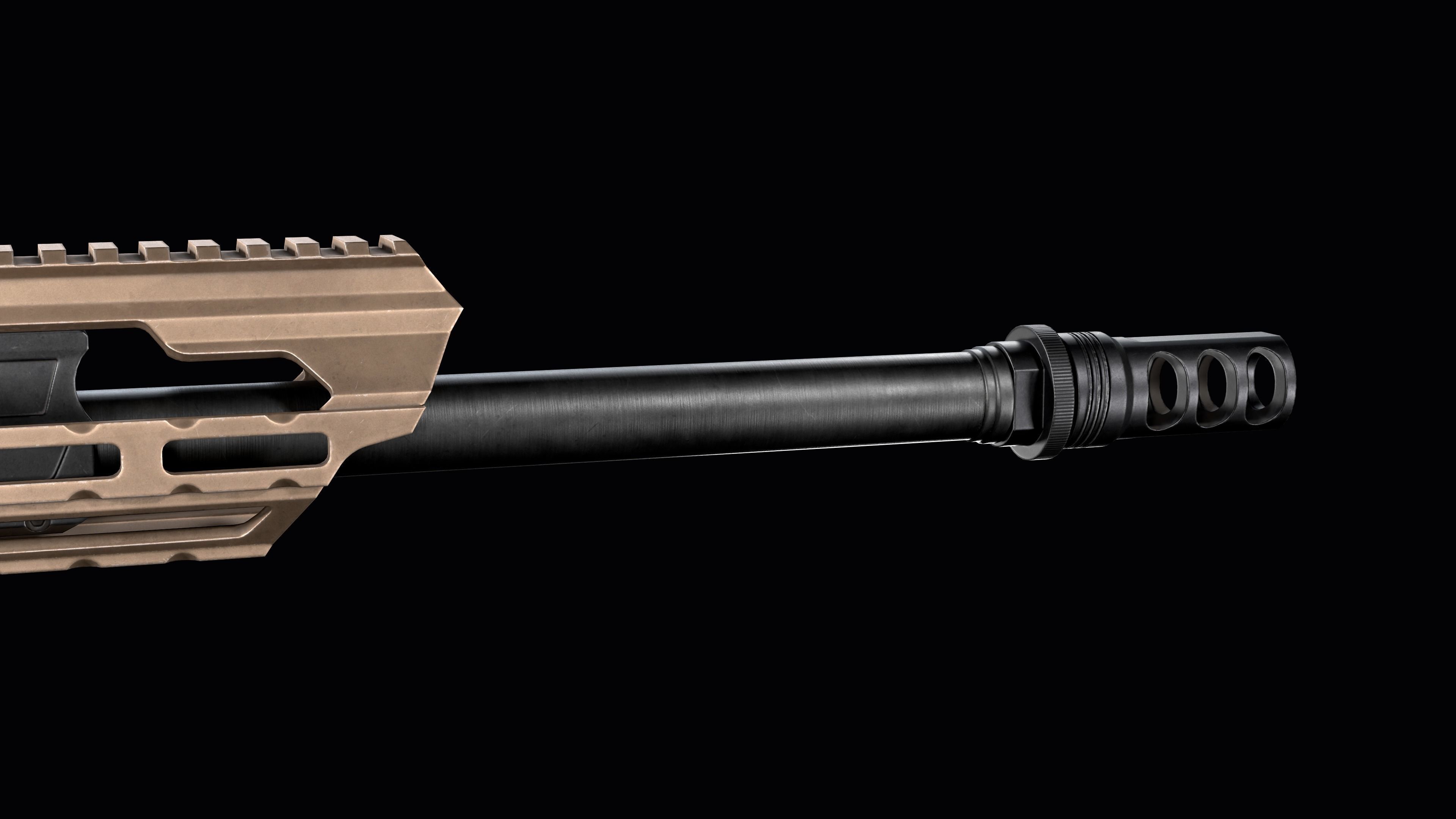 Modular Sniper Rifle MK 18 Mjolnir  Low-poly 3D model_18