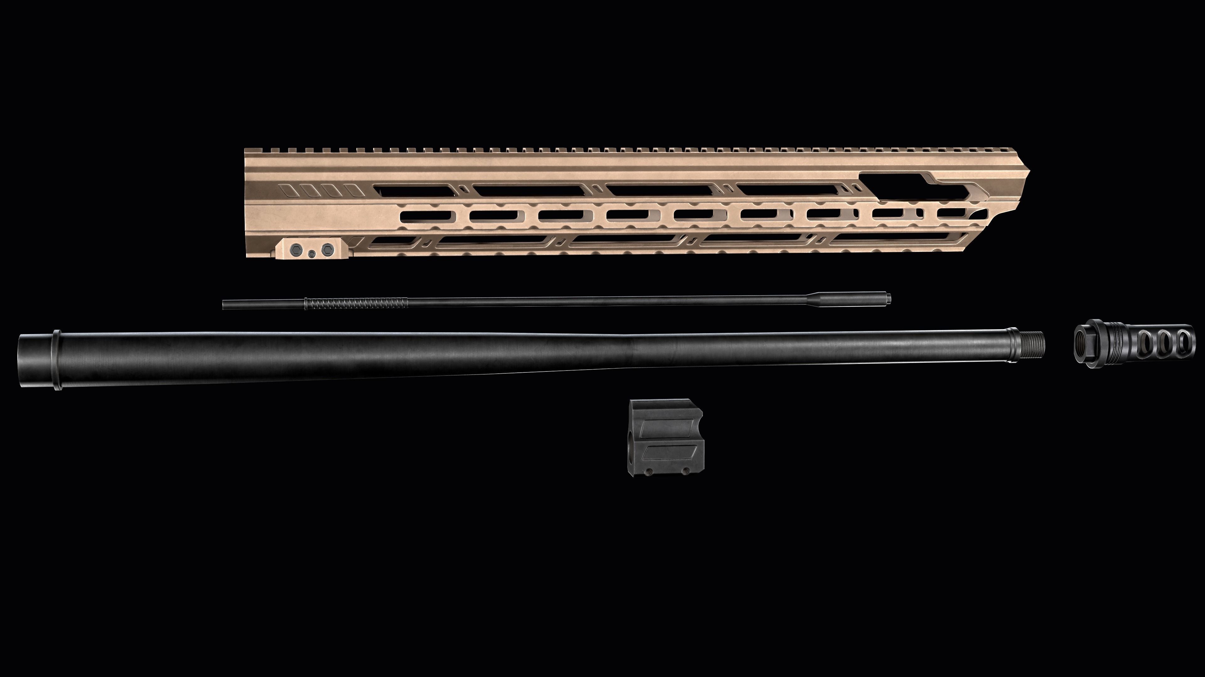 Modular Sniper Rifle MK 18 Mjolnir  Low-poly 3D model_24