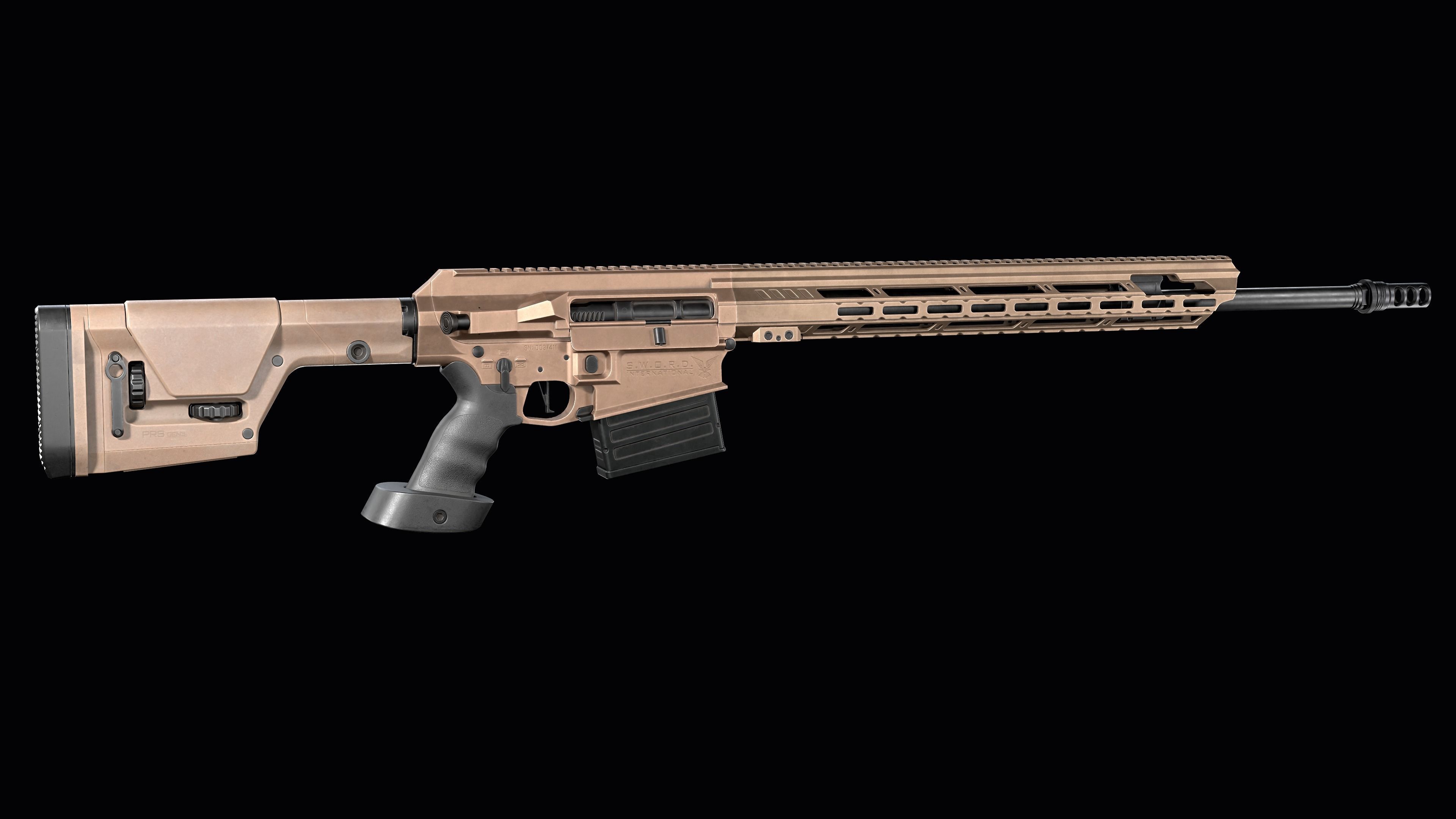 Modular Sniper Rifle MK 18 Mjolnir  Low-poly 3D model_7