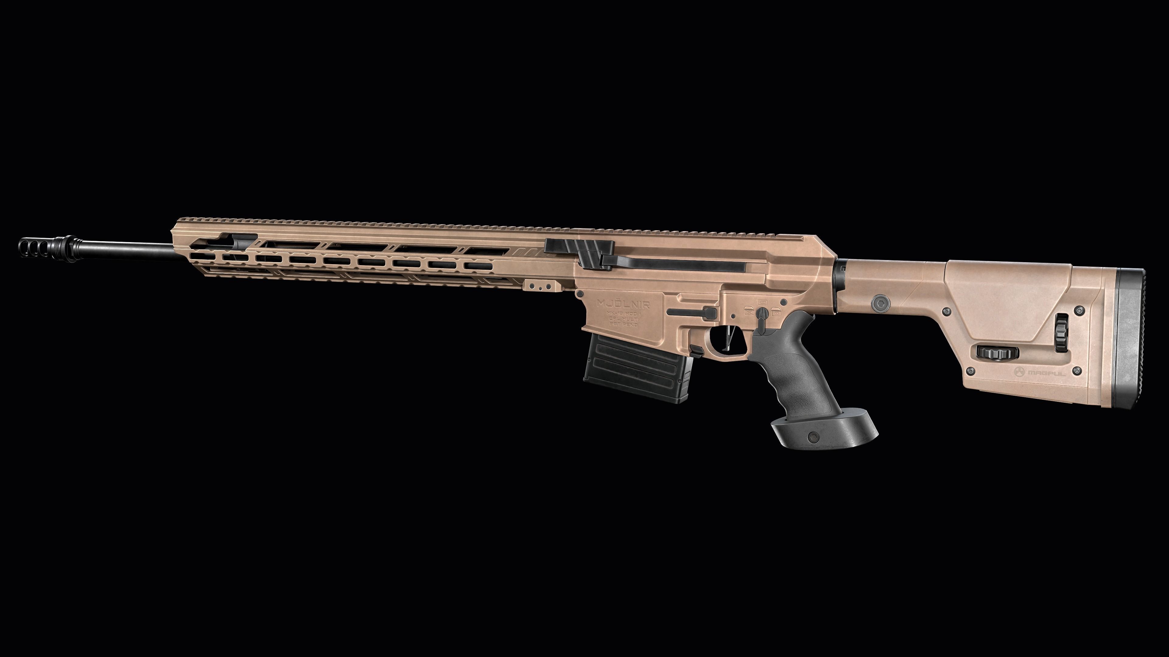 Modular Sniper Rifle MK 18 Mjolnir  Low-poly 3D model_6