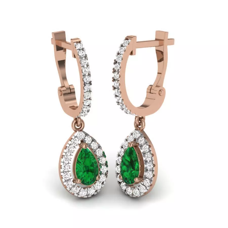 Women huggies earrings 3dm render details 3D print model