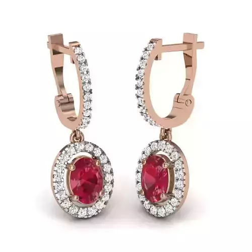 Women huggies earrings 3dm render details