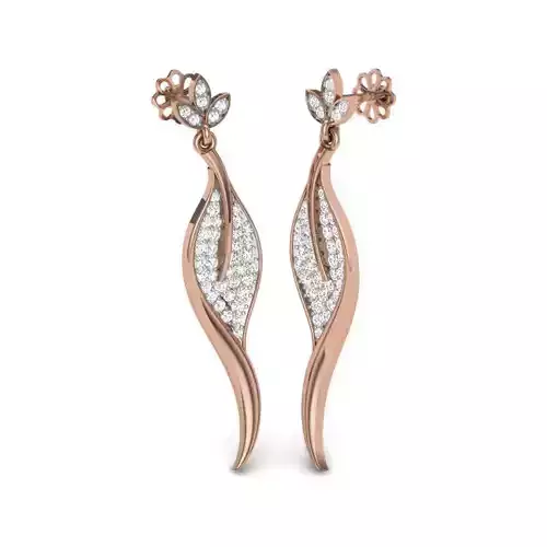 Women drops earrings 3dm render details