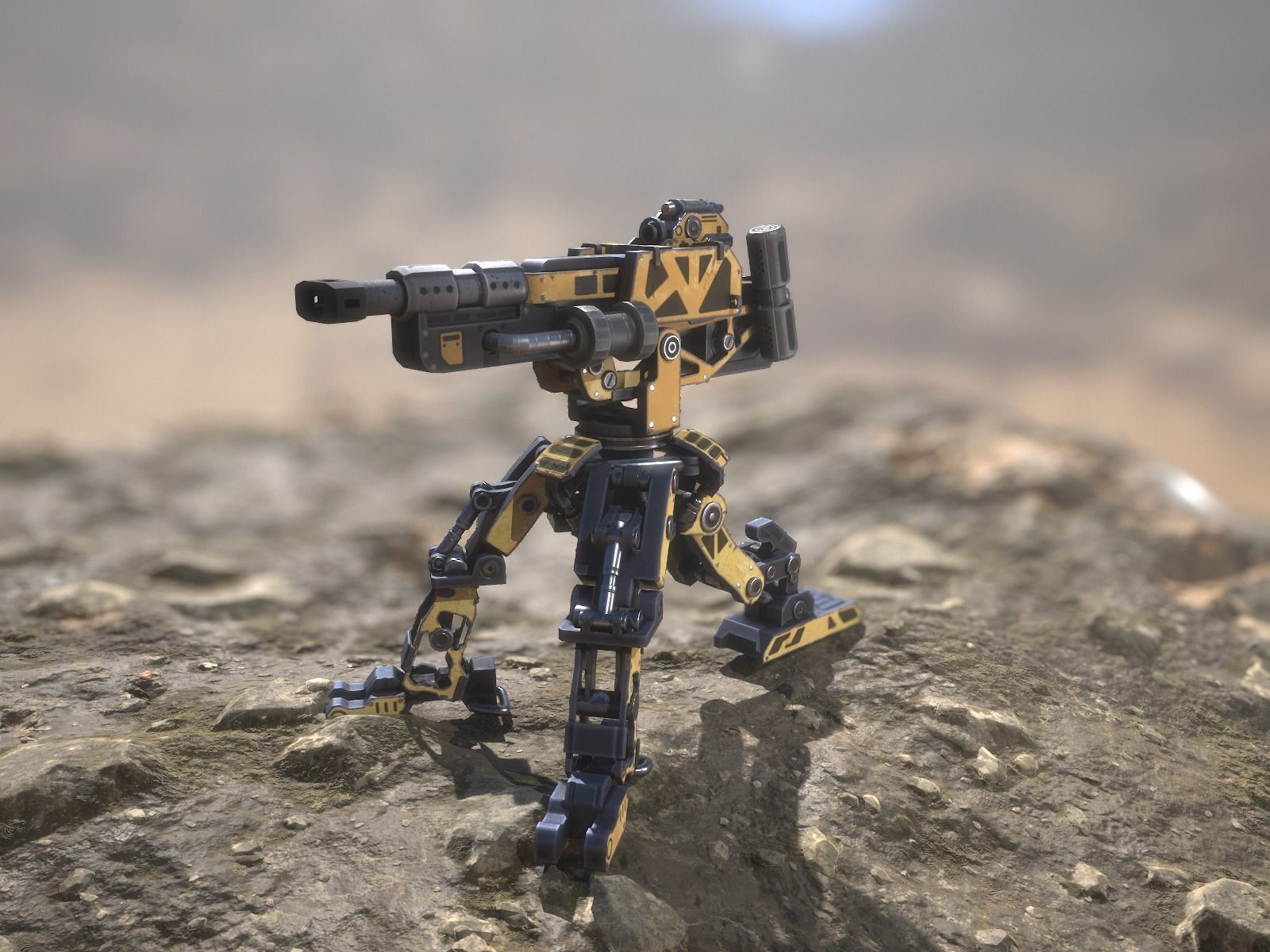 Gameready sentries collection Low-poly 3D model_10