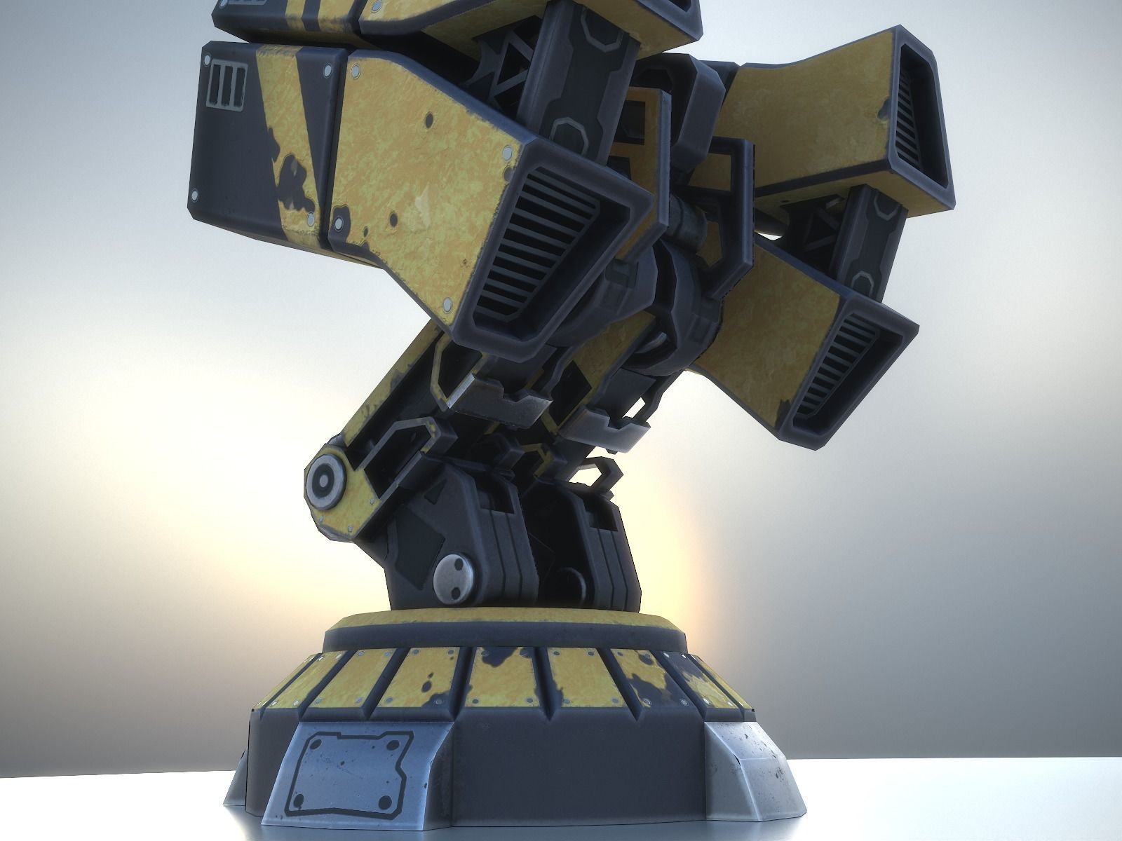 Gameready sentries collection Low-poly 3D model_16