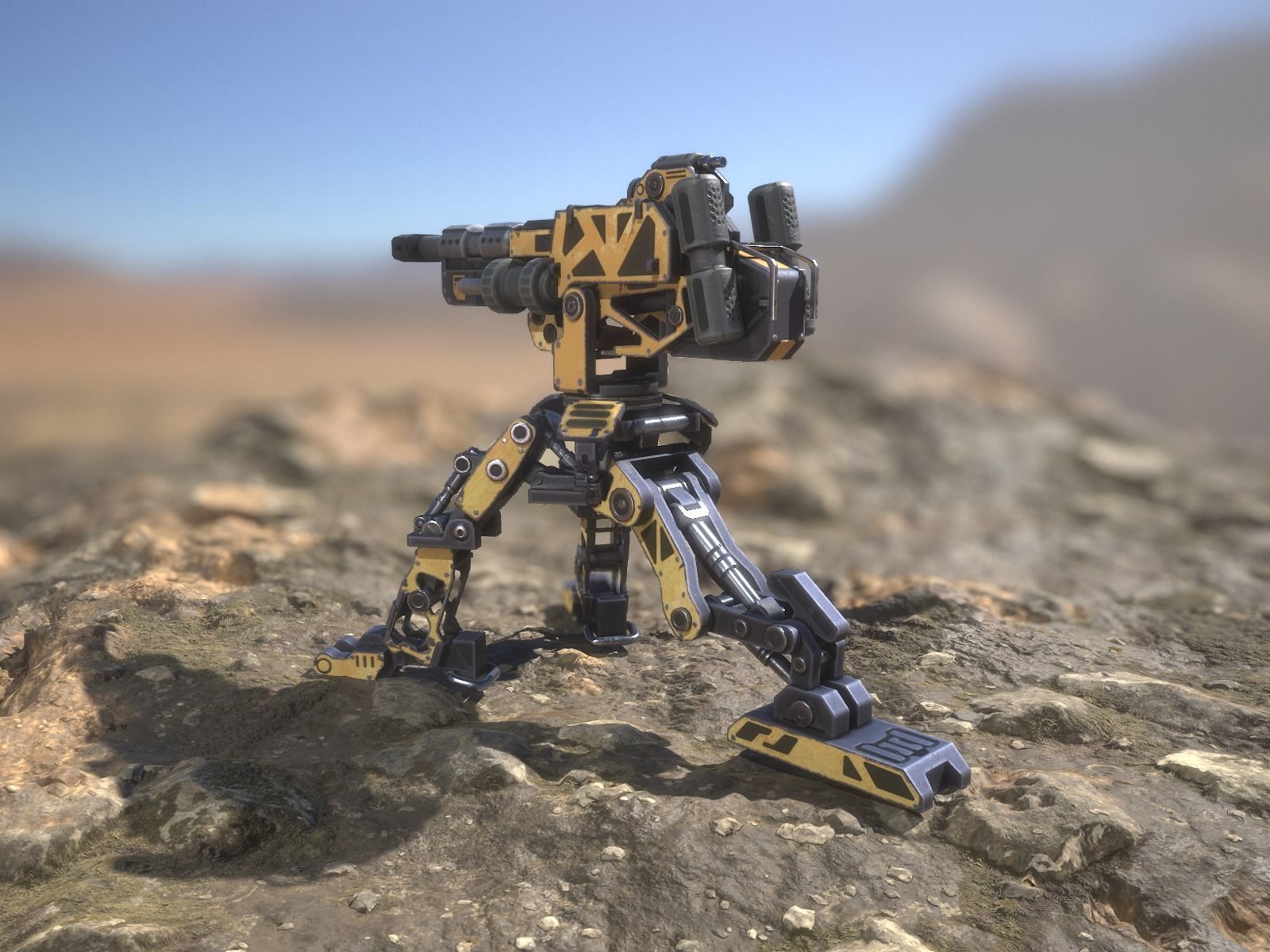 Gameready sentries collection Low-poly 3D model_11