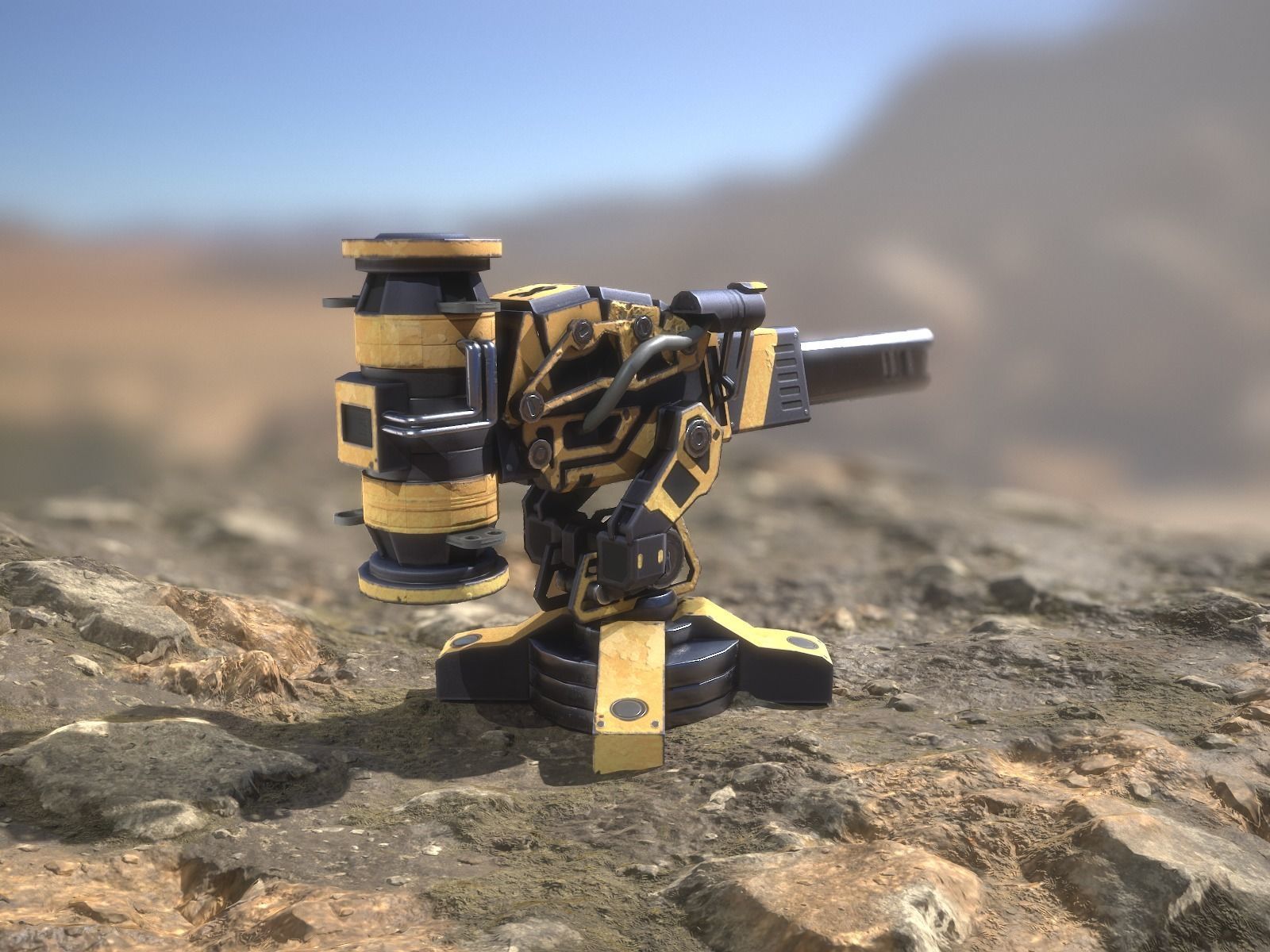 Gameready sentries collection Low-poly 3D model_3