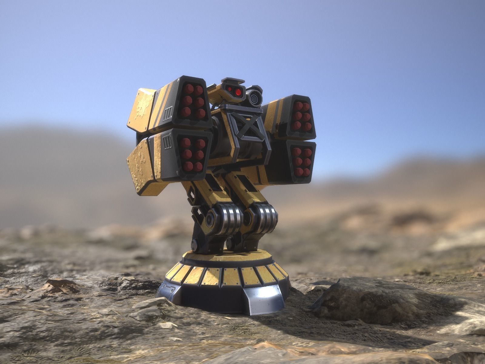 Gameready sentries collection Low-poly 3D model_4
