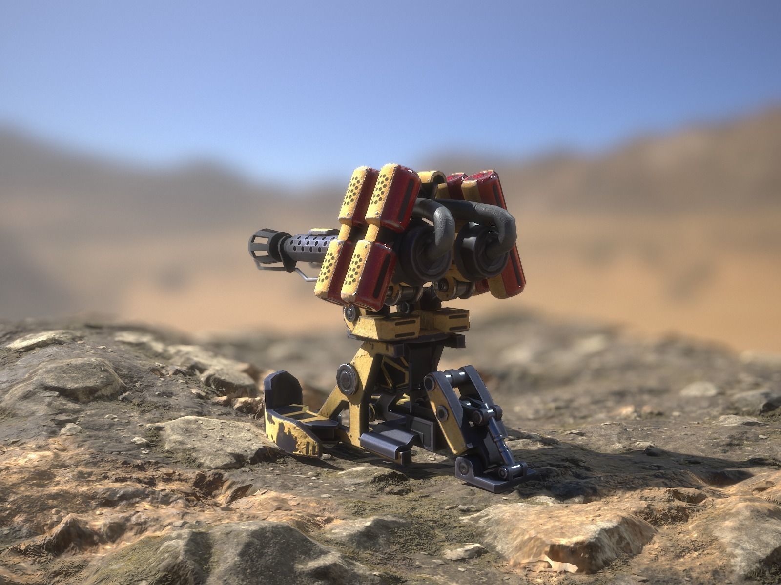 Gameready sentries collection Low-poly 3D model_9