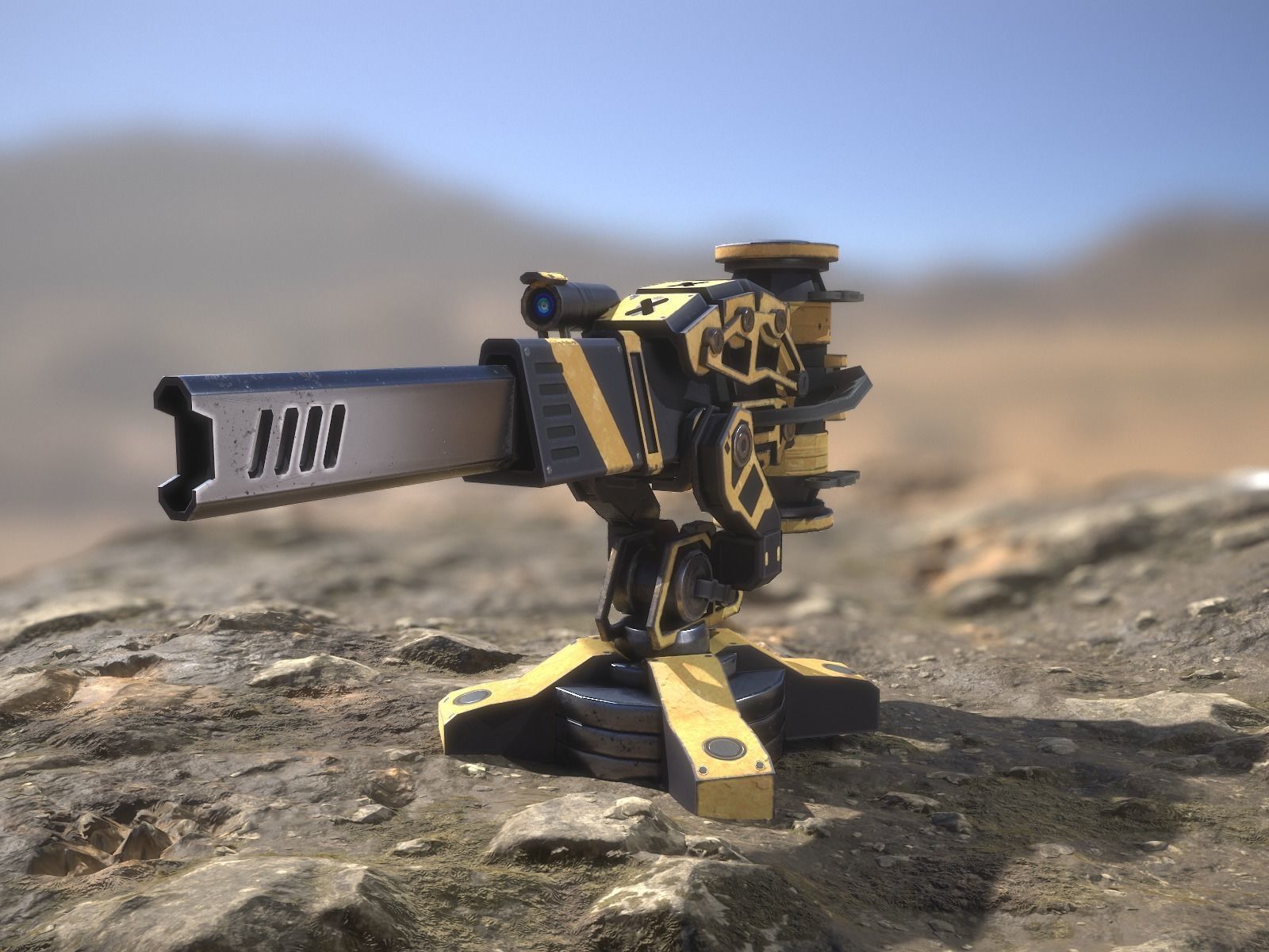 Gameready sentries collection Low-poly 3D model_2