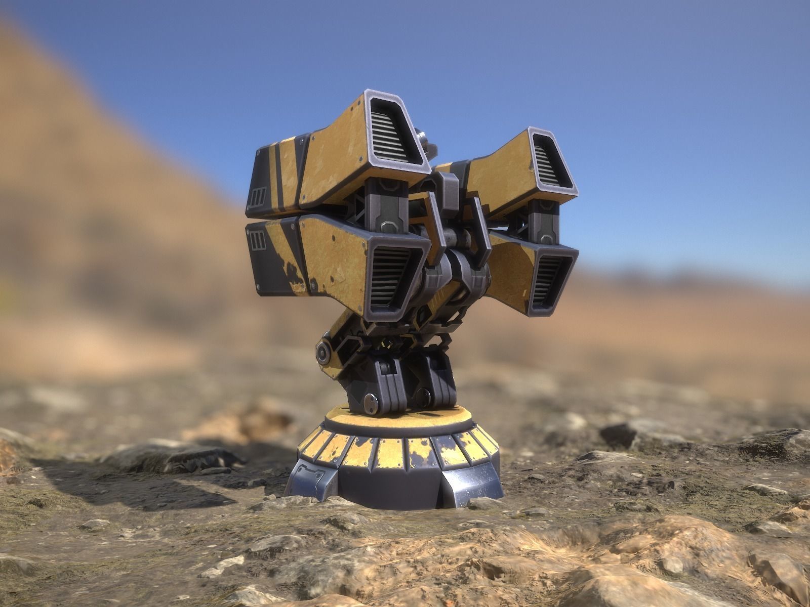 Gameready sentries collection Low-poly 3D model_5