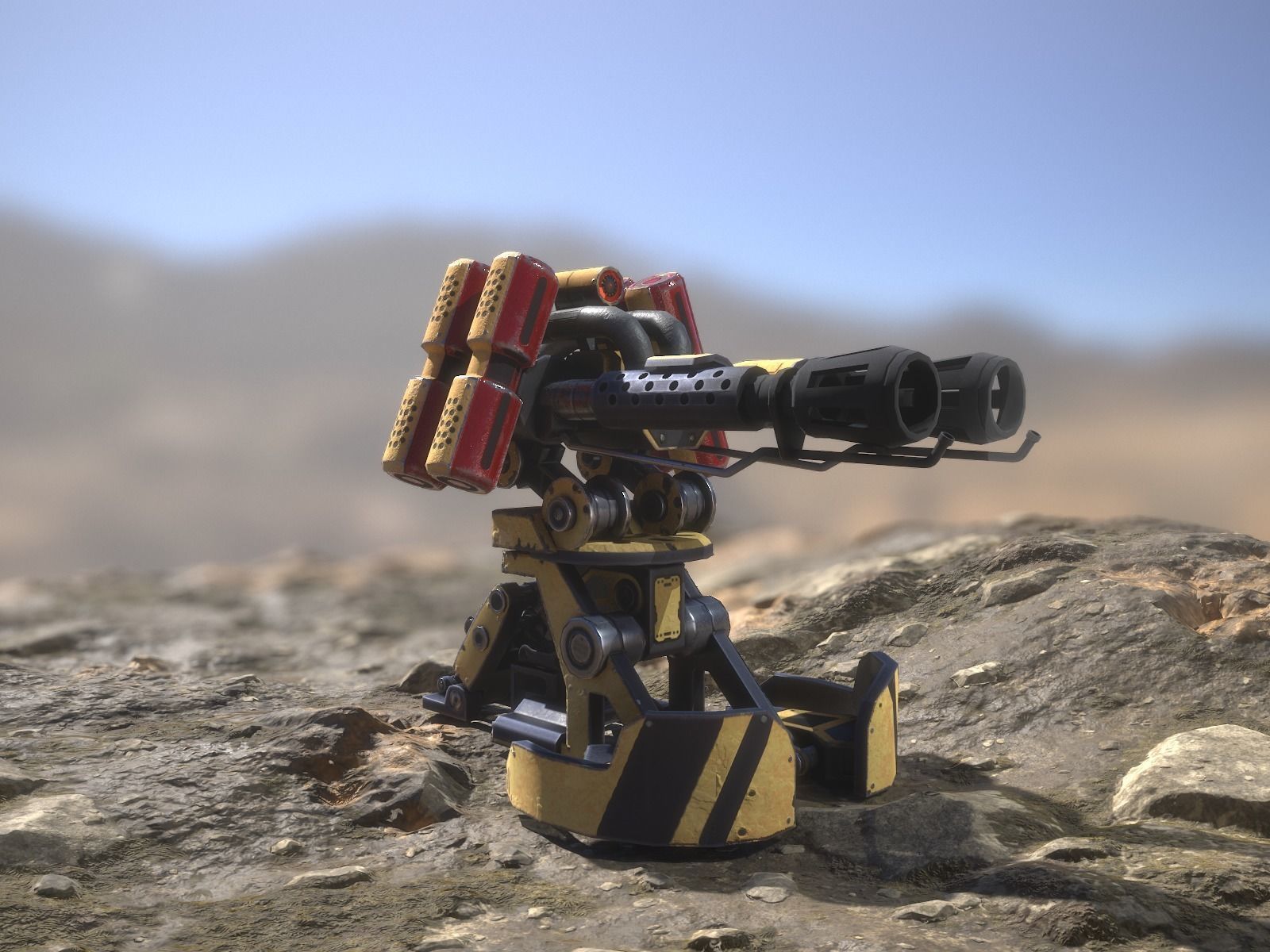 Gameready sentries collection Low-poly 3D model_8