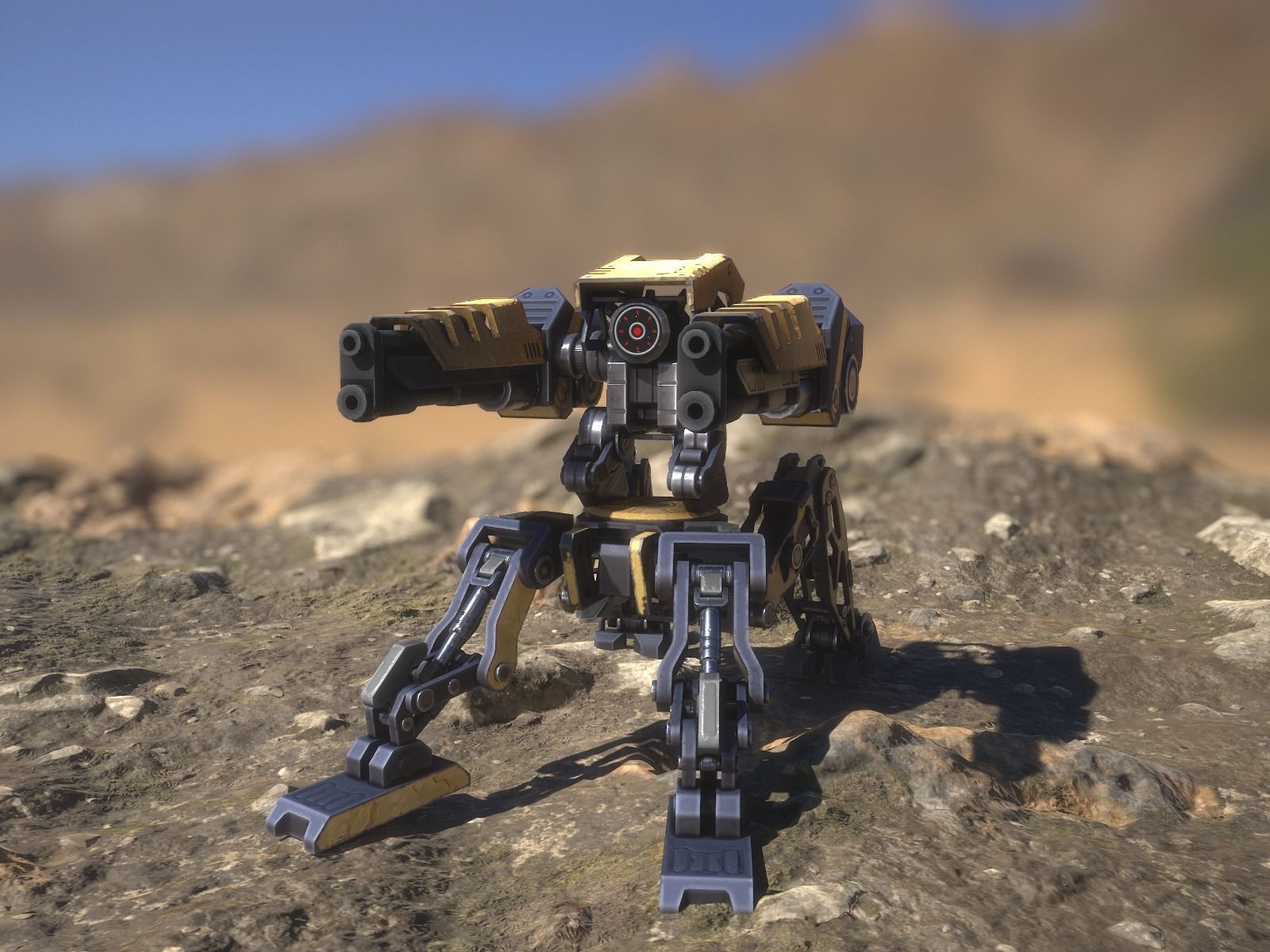 Gameready sentries collection Low-poly 3D model_6