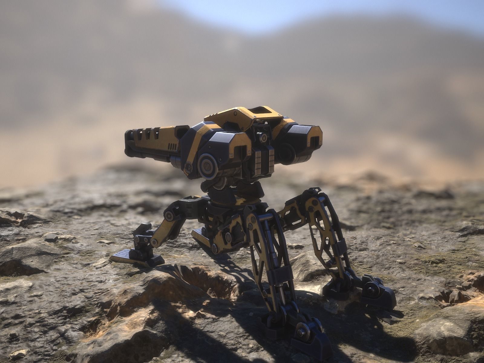 Gameready sentries collection Low-poly 3D model_7