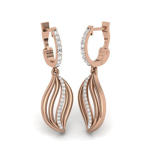 Women huggies earrings 3dm render details 3D print model