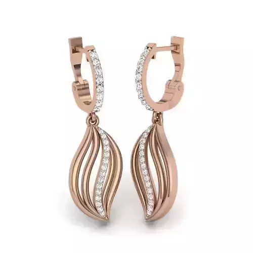 Women huggies earrings 3dm render details