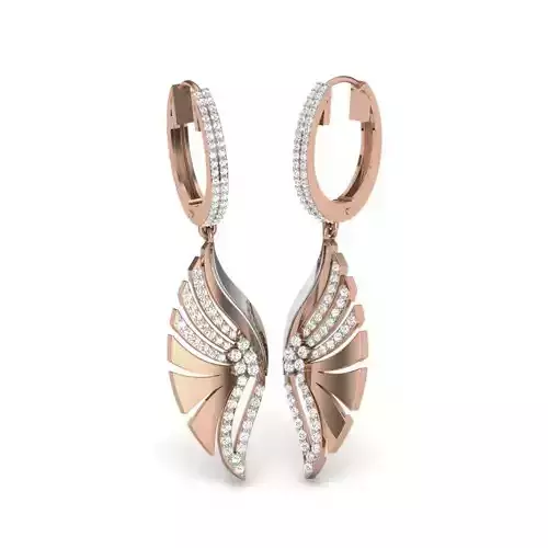 Women drops earrings 3dm render details